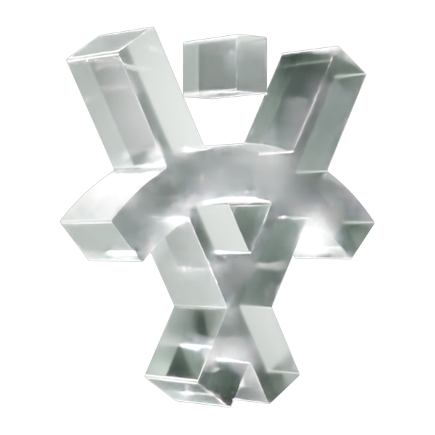 Abstract twisted ribbon resolving into a straight aligned line